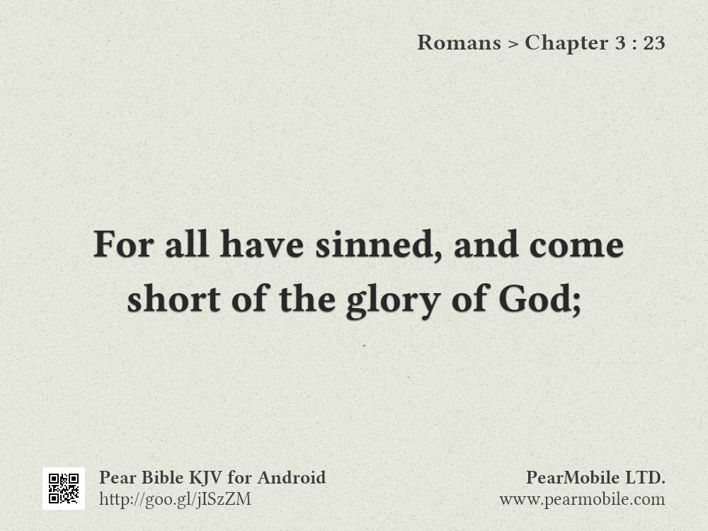 Romans, Chapter 3:23